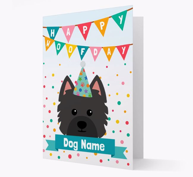 Personalized Card 'Happy Woofday {dogsName}' with {breedCommonName} Icon